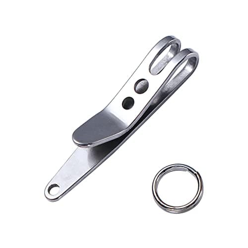 Stainless Steel Bag Waist Belt Pocket Bag Clip With Keychain Suspension Clip Key Buckles Outdoor Gadgets