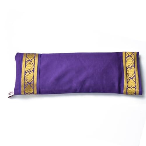 Yoga United 100% Cotton. Lavender and Linseed Eye Pillow for Yoga, Relaxation, Meditation, Travel and Gift or Tired Eyes, and Headaches - purple — view 2