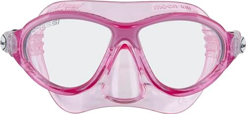 Cressi Moon Kid Snorkel Mask, Anti Splash Valve, Pink/White, Combo Set — view 3