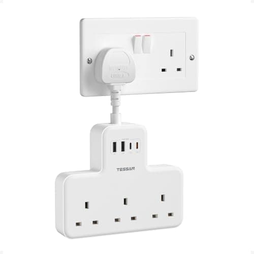 TESSAN Plug Adapter Extension Socket with PD 20W USB C