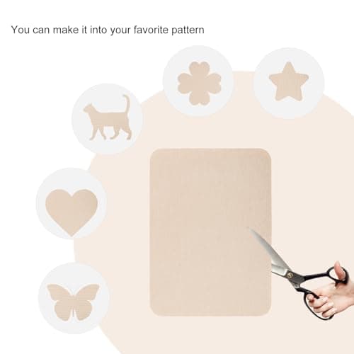 KufaerBeam 4 Pcs Beige Canvas Repair Patch 11 X 8inch Self-Adhesive Fabric Repair Patches Waterproof Repair Patches for Car Seats Sofas Curtain Tents Furniture Awnings (Cream-Colored) — view 3