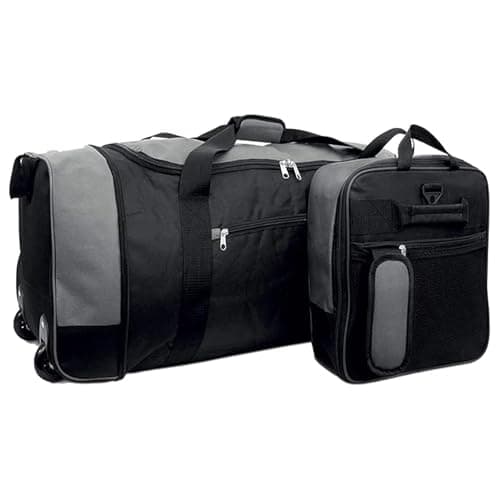 XPLR Foldaway Holdall with Wheels – Lightweight 80L Travel Bag with Durable Wheels, Pull Handle & Shoulder Strap – Foldable Luggage for Gym, Hiking, Camping, Holidays & Travel – Compact & Spacious