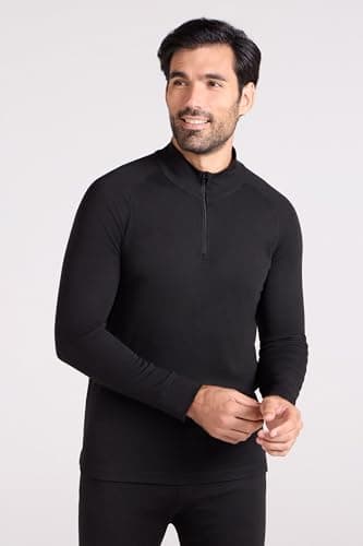 Mountain Warehouse Talus Mens Thermal Zip Neck Top Black (Z S — view 3