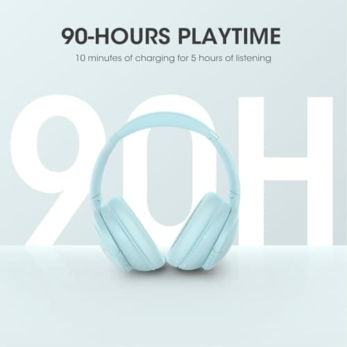 DOQAUS Bluetooth Headphones Over Ear, Headphones Wireless with 90H Playtime — view 2