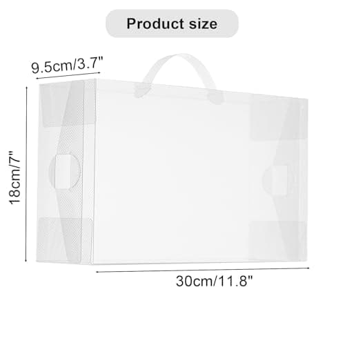 BREEZENEST Stackable Shoe Storage Boxes with Lids, Clear Plastic Boot & Shoe Boxes Organiser for Wardrobe Storage, Durable Closet Shoe Organiser System for Trainers, Boots (10PCS) — view 5