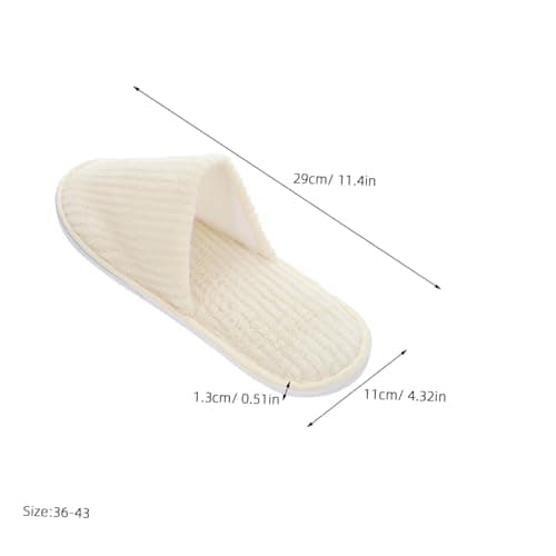 BESPORTBLE 6 Pairs Hotel Slippers Non-slip Coral Fleece Closed Toe Washable Spa Slippers for Guests Unisex House Shoes Pack with Padded Soft Warm Indoor Footwear for Travel and Home — view 3