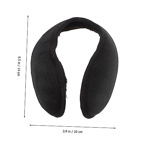 LIFKOME Plush Ear Warmers 4 Pack Black Windproof Compact Winter Earmuffs — view 3