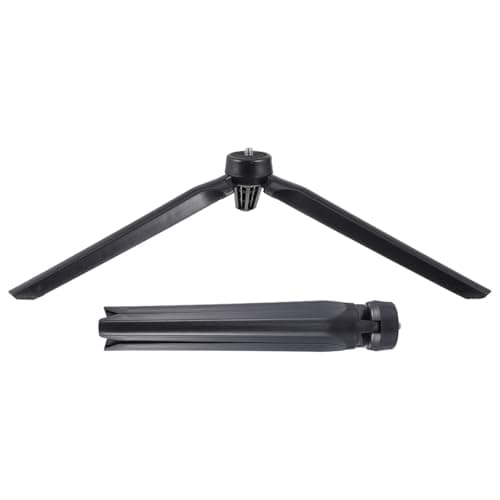 COOLHIYA 2 Pcs Foldable Phone Tripod with 1/4 Inch Screw, Wide Compatibility and Abs Rubber Material, Portable Projector Stand Tripod for Desktop and Broadcast Use