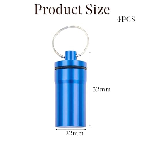 4 Pack Earphone Case Pill Case Ear Plug Carrying Cases Pill Organizer Portable Holder Storage Box for Keychain Hanging Travel — view 2