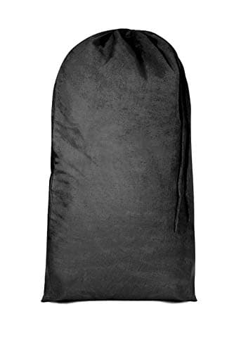 Bronta Mill Plain Natural 100% Cotton Drawstring Stuff Bags | Eco Friendly Storage Pouch | Black - XL - 75cm x 50cm