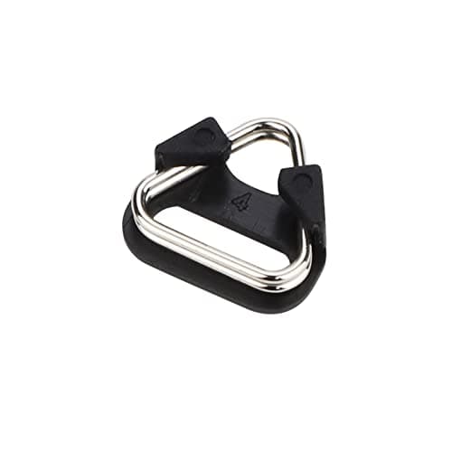 Leftfoto 4pcs Camera Strap Ring Stainless Steel Triangular with Plastic Cap for Camera Shoulder Strap (Black) — view 3