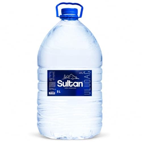 Sultan Natural Water 5L, Large Still Bottled Water, Natural Mineral Water Bottle with Carry Handle, Family Size Water Bottle, Ideal for Home, Office, Catering, Events, Travel