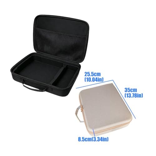 Portable Projector Case Hard Shell EVA Organizer with Top Handle, Mesh Pocket and Zip Around Storage for Z6X Home Travel Projector Case Eva Shell Storage Bag Hard Carry Handle Zip Closure Mesh Pocket — view 3