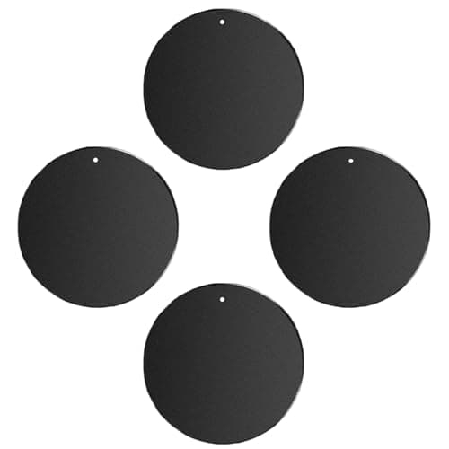 sphires 4 Pack Metal Plate for Magnetic Phone Car Mount 4 X Round Metal Plate for Car Magnetic Phone Holder