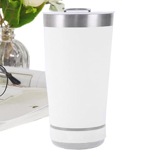 Tumbler Insulated Mug with Speaker 16oz Stainless Steel Coffee