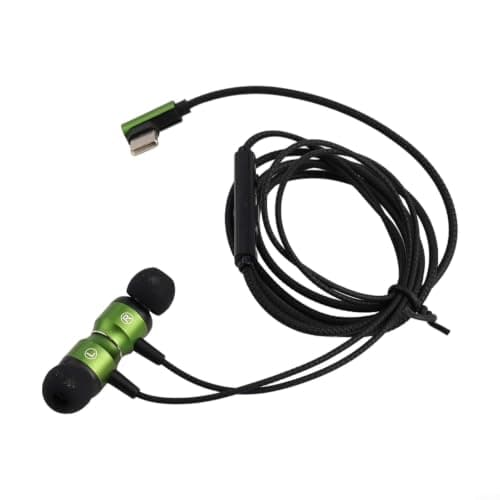 Wired On-Ear Headphones with Mic 3.5mm Foldable Lightweight ABS Wired Headphones Portable Compact Design Noise Isolating Wired Headset for Travel Commute Daily Use Compact 12cm Wired (TYPE-C-Green)
