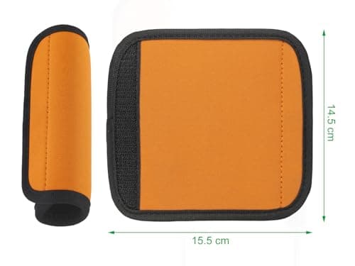 Luggage Handle Wrap 2 pcs Bright Orange Suitcase Handle Cover Luggage Tags — view 3