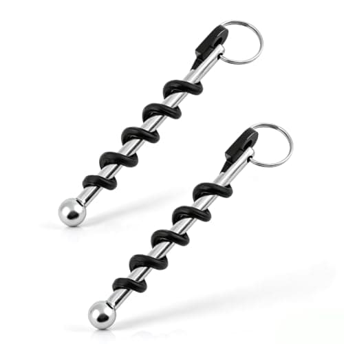 2 PCS Corkscrew Keychain, Pocket Wine Corkscrew Portable Wine Opener