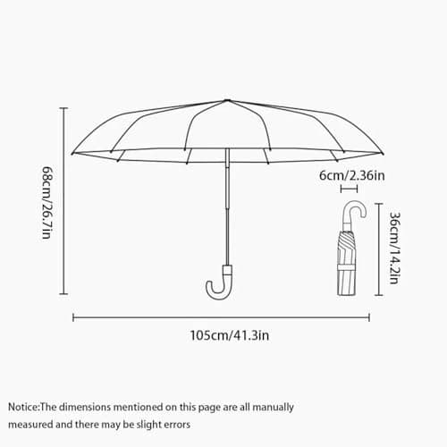 XYNM umbrellas for rain Windproof Travel Umbrella Automatic Folding Upf50+ Uv Protection Compact Portable With Curved Handle Sun And Rain-burgundy-iron-10k — view 6