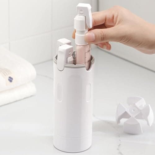 4 in 1 Travel Dispenser, 4 Pack 30ML Travel Bottles for Toiletries,Refillable, Leak Proof, Mini Shampoo Dispenser with Scale and Label,Portable Containers for Shampoo Lotion Conditioner Cream — view 4