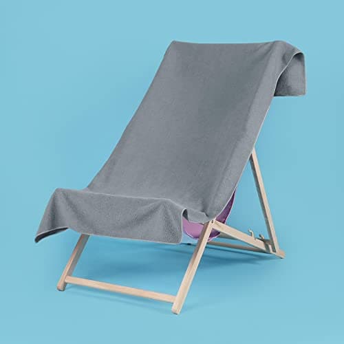 Brentfords Charcoal Microfibre Large Towel, Quick Dry Beach Towel; Gym, Beach, Yoga, Sand Free Highly Absorbent, 71x152cm — view 2