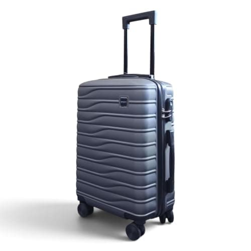 Infinity Leather Hard Shell Grey Cabin 56 x 36 x 23 cm Secure Luggage Suitcase Suitable for Easyjet, Ryanair — view 4
