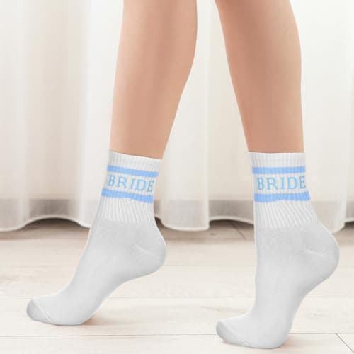 Mabor Bride Socks, Something Blue Gift for Wedding Day Bachelorette Party — view 2
