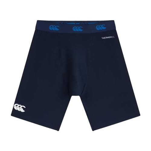 Canterbury Men's Thermoreg Base-Layer Shorts | Rugby Compression Shorts | Anti-Bacterial | Anti-Odour & Moisture-Wicking Material Gym Shorts, Navy, L