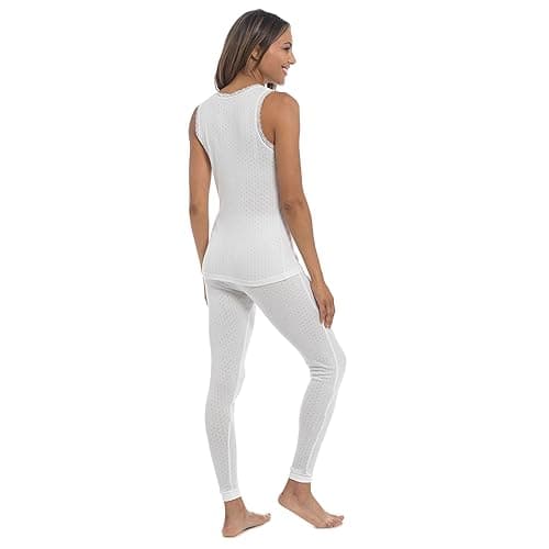 Undercover Lingerie 2 Pack Womens Thermal Built Up Strap Vest White Medium — view 4
