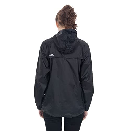 Trespass Unisex Waterproof Packaway Jacket Qikpac Black in Size - XL — view 3