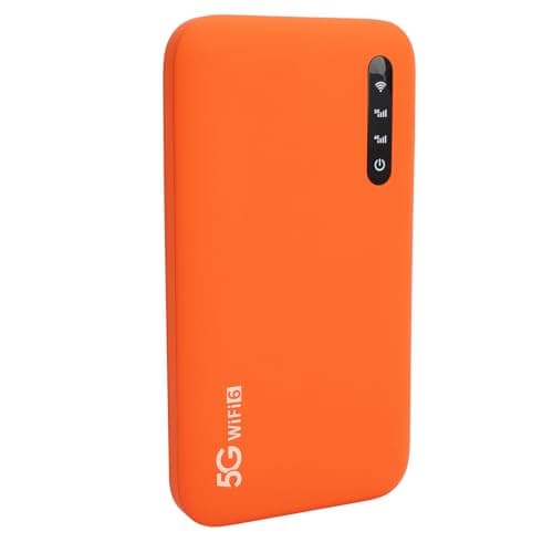 Luocute 5G Mobile Hotspot, Portable WiFi for Travel, with High Speed Up to 2.77Gbps, 16 Connected Devices, with SIM Card Slot, IP67 Water Proof, 6100mAh Battery