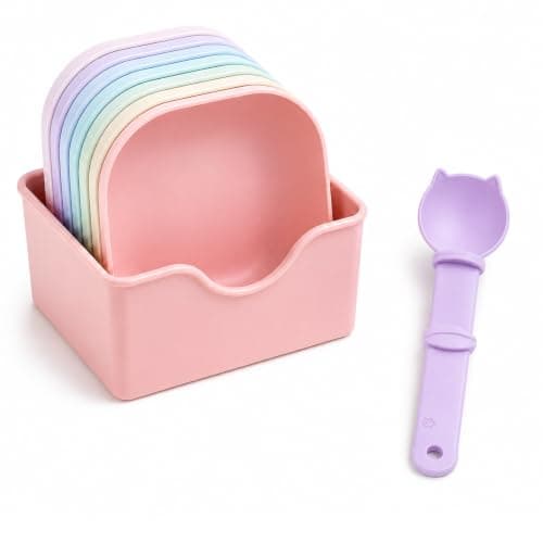 10 Pack Square Cat Bowls with Spoon – for Organised Multi-Cat Feeding