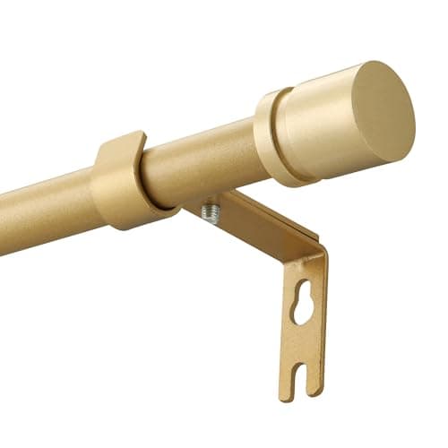 Poskena 16mm Gold Curtain Pole, Curtain rods 67-147cm