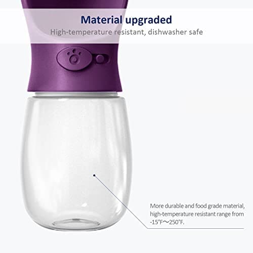 WePet Portable Dog Water Bottle, 350ml, Leak Proof Puppy Water Dispenser with Drinking Feeder for Pets Outdoor Walking, Hiking, Travel, Food Grade Plastic — view 4