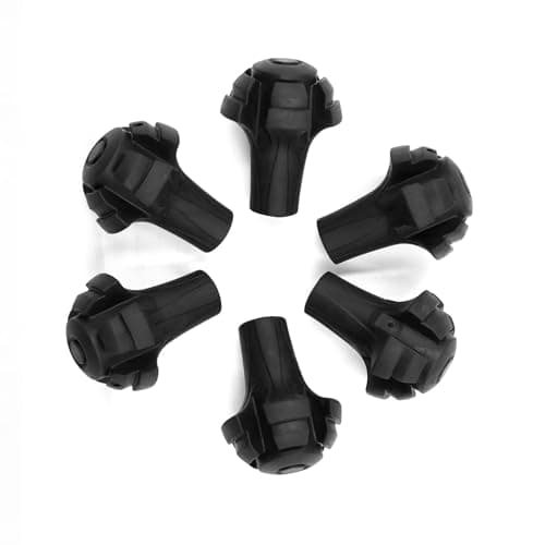 Anhoer Pack of 6 rubber buffers for hiking poles, 11 mm, for Nordic walking poles, pads, walking stick, replacement feet, trekking pads, replacement foot, rubber buffer for common Nordic walking poles