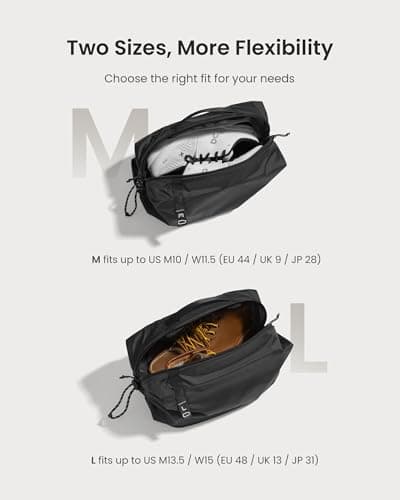 tomtoc Shoe Bag for Travel Packing Fits up to UK Men’s 9/ Women’s 10.5, M — view 3