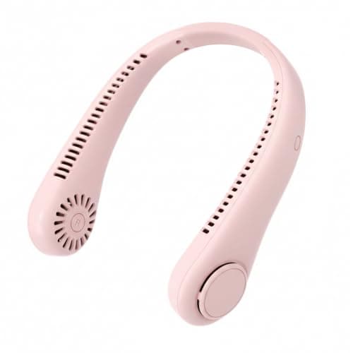 KQLHLHDYZ Portable Neck Fan, USB Rechargeable Hands Free Bladeless Personal Mini Fans, 3 Speeds Adjustable, Wearable Cooling Fan for Traveling, Sports, Office