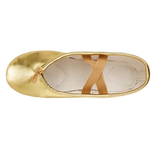missfiona Ballet Shoes for Women PU Leather Dance Slipper(6.5 UK, Gold) — view 6