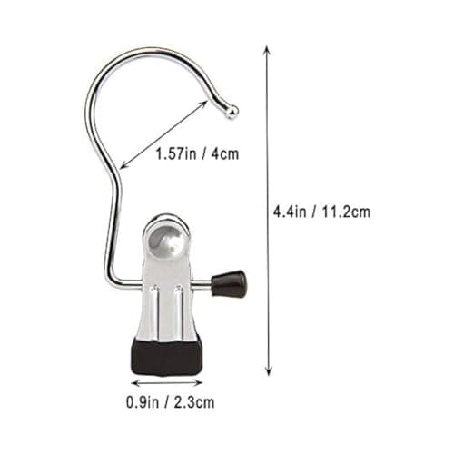 10x Single Metal Clip Hanger – Chrome Accessory Holder for Scarves, Boots, Socks, Gloves, Belts – Rubber-Dipped Grip – Compact, Anti-Rust Hook for Storage, Display, Travel, Retail Use — view 4