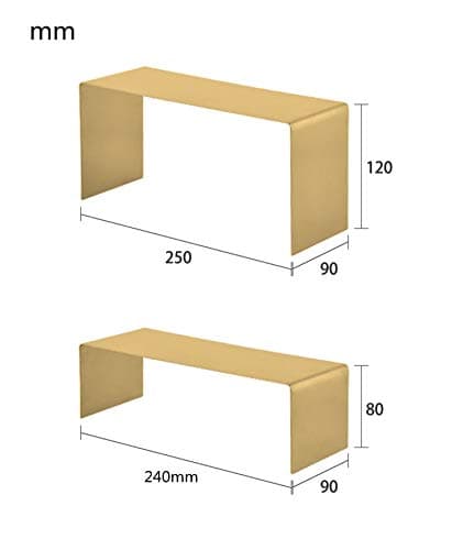 U/ Gold Stainless Steel Handbag Shoe Display Stand Racks 2PCS/SET/PACK — view 2