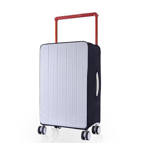 PUMHUBO Wide Handle Luggage Cover - Retractable Travel Suitcase Covers for Luggage, Transparent PVC Suitcase Protector Cover, Regular, 24 inch (Right Opening), Wide Handle Luggage Cover