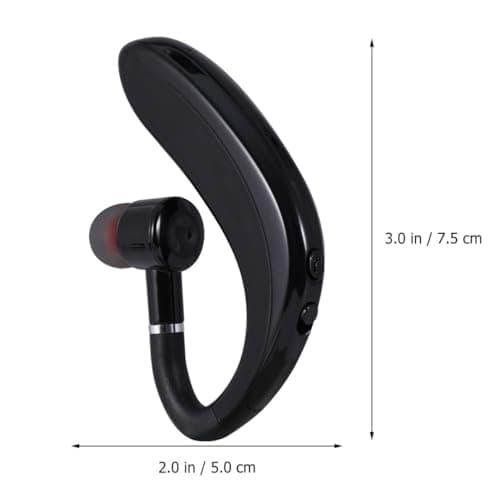 JUMPLAWN Driving Earphone Single Ear with Long Battery Life and Lightweight Design, Black Plastic Running and Workout Earpiece for Comfortable Use — view 2
