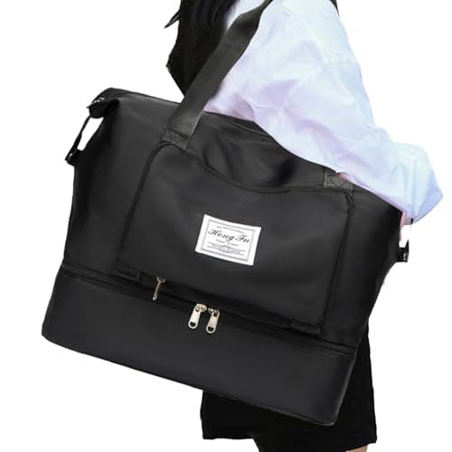 Travel Duffel Bag Foldable Organizer Bag, Reinforced Handle — view 6