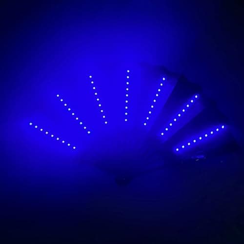 Light Up Rav-e Fan, Folding Handheld Fa-n, Light U-p Hand F-an, Led Handhe-ld, Portable With Light, L-ight Up Festival Folding, Travel Multipurpose Handheld Fa-n, Carnival Accessories — view 6
