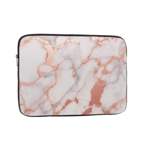 10 12 13 15 17 Inch Laptop Sleeve Case Rose Gold Marble Laptop Bag
