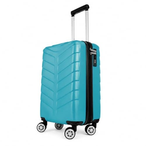 Set of 3 Pcs Luggage Hardshell Suitcase Light Weight, Teal — view 6