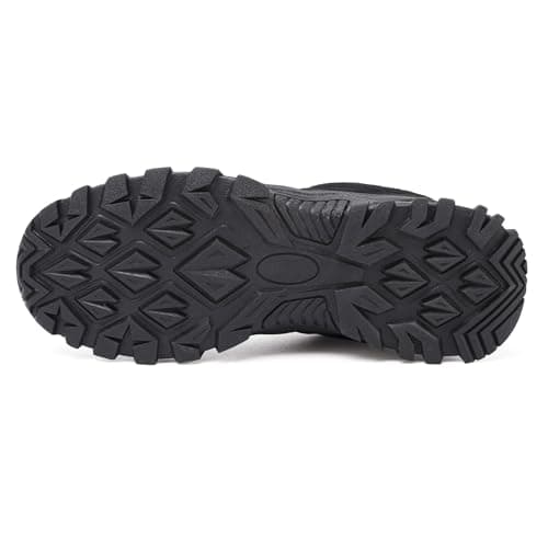 HaloTeam Trekking Shoes Mens Outdoor Travelling Walking Shoes Non-Slip Lace-up Hiking Boots,Black,6 UK — view 3