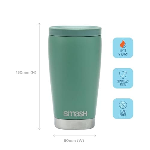 Smash Stainless Steel Twist & Lock Travel Coffee Mug 350ml/ 12 fl oz Sage — view 4
