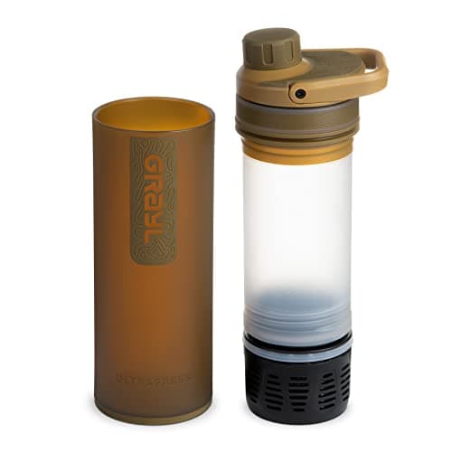 GRAYL UltraPress 500ml Water Purifier & Filter Bottle for Hiking, Backpacking, and Travel (Coyote Brown) — view 2