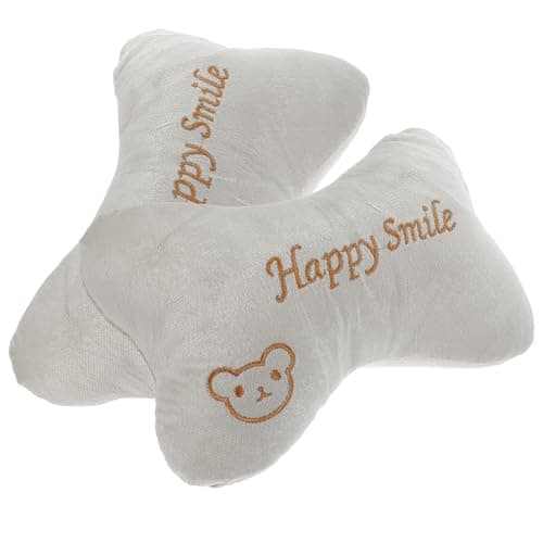 SOLUSTRE Car Neck Pillow 2pcs Flannel Pp Cotton Headrest Support